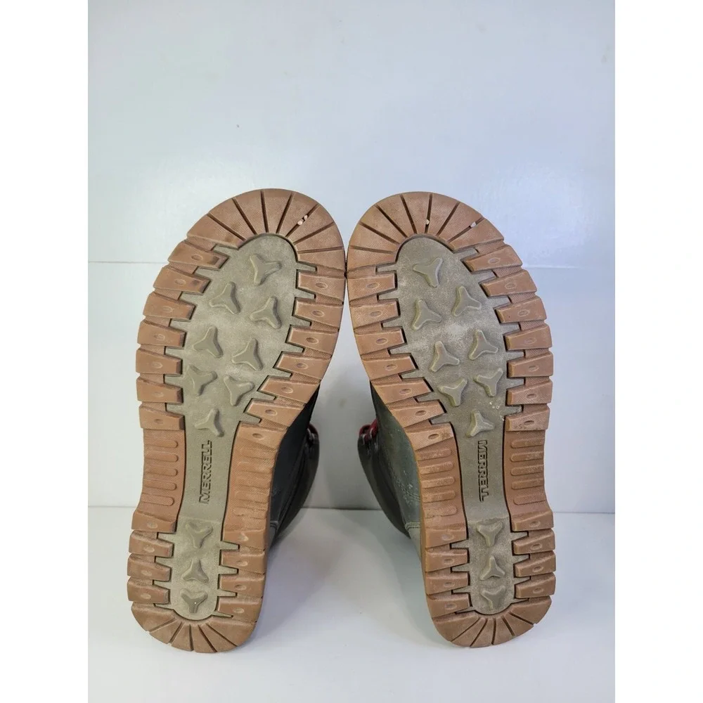 Merrell J310953C Bounder Tall Dusty Olive Trail Hiking Boots Shoes Sz 7 M‎ Youth